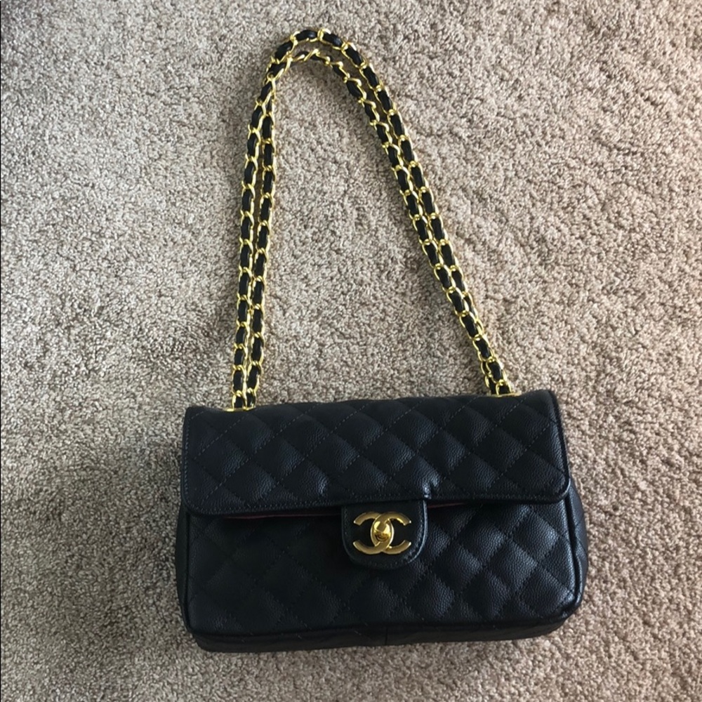 Black chanel boy bag DUPE